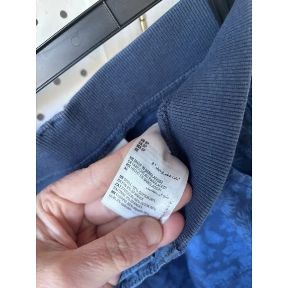 Style & Co Women's 8P Blue Floral Cotton Blend Capri Pants Cinch Leg - Picture 6 of 7